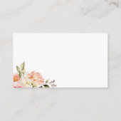 Rosa Blütendusche Brautparty Begleitkarte (Rückseite)