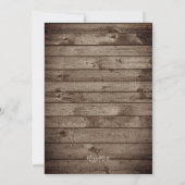 Rosa Blütendusche Rustikale Babydusche Einladung (Rückseite)