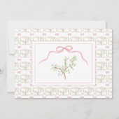 Rosa Blütendusche Vintag Elegant Babydusche Einladung (Rückseite)