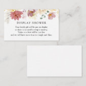 Rosa Blütenduschkarte Begleitkarte (Vorne/Hinten)