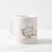 Rosa Blütenengel Kaffeetasse (Vorderseite Links)