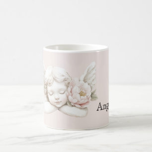 Rosa Blütenengel Kaffeetasse