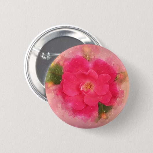 Rosa Blütenfarbe Button (Vorne & Hinten)