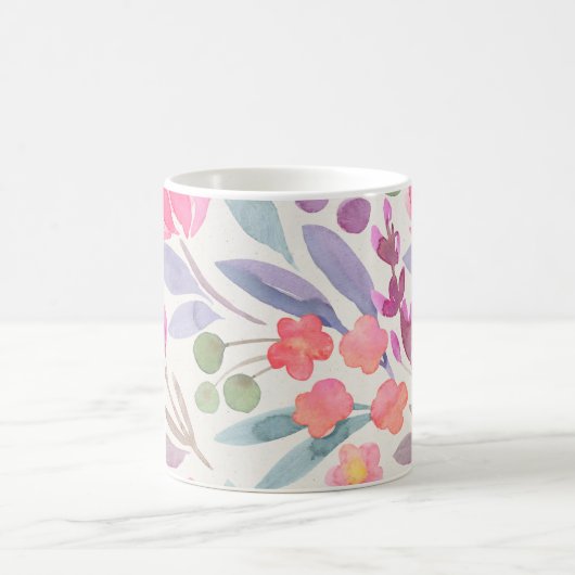 Rosa Blütenfarbe Einfache Farbe Kaffeetasse (Mittel)