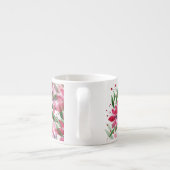 Rosa Blütenfarbe Espressotasse (Rückseite)