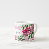 Rosa Blütenfarbe Espressotasse (Vorderseite Rechts)