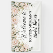 Rosa blütenfarbene Rose Gold Brautparty Banner (Vertikal)