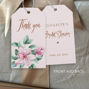 Rosa blütenfarbenes Kupfer-Brautparty Vielen Dank Geschenkanhänger