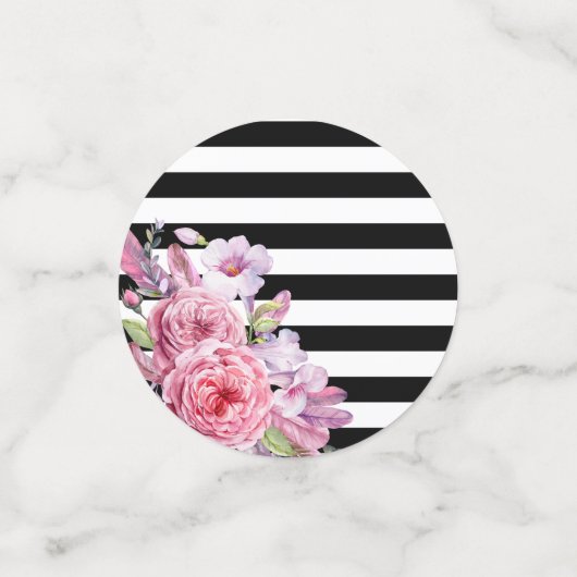 Rosa Blütenfeier Konfetti (Klein Vorderseite)