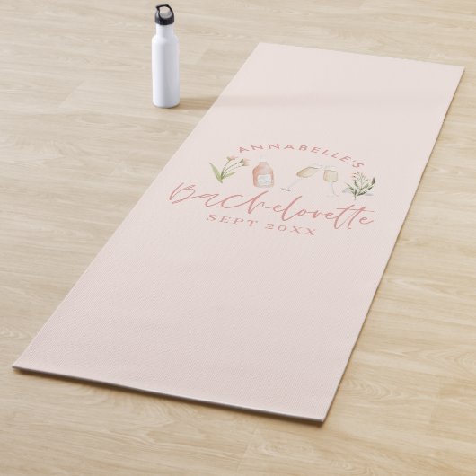 Rosa Blütenferien, modern, mädchenhaft Bachelorett Yogamatte (Beispiel)