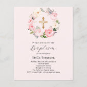 Rosa Blütenfloralen im Gefolge der Taufe (Vorderseite)