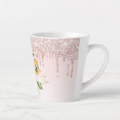 Rosa Blütenflorchen Tropfen Milchtasse (Rechts)