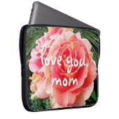 Rosa Blütenfotografie Liebe Mama Laptopschutzhülle (Vorne Rechts)