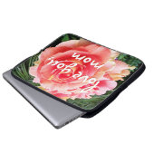 Rosa Blütenfotografie Liebe Mama Laptopschutzhülle (Vorne Knopf)