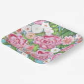 Rosa Blütenfrühlingsblüten Pappteller (Gewinkelt)