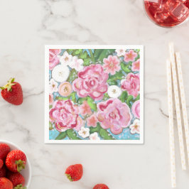 Rosa Blütenfrühlingsblüten Serviette