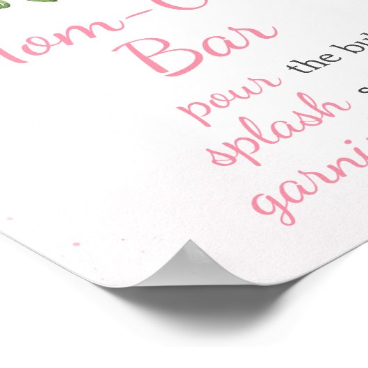 Rosa Blütenfrühlingssonne Mama Osa Bar Poster (Ecke)