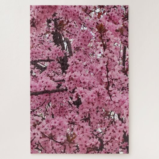 Rosa Blütenfrühlingszeit Puzzle (Vertikal)