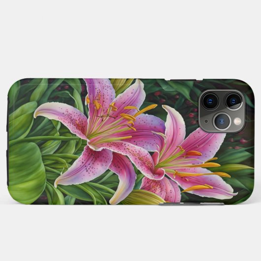 Rosa Blütengarten Art Phone Case (Rückseite (Horizontal))