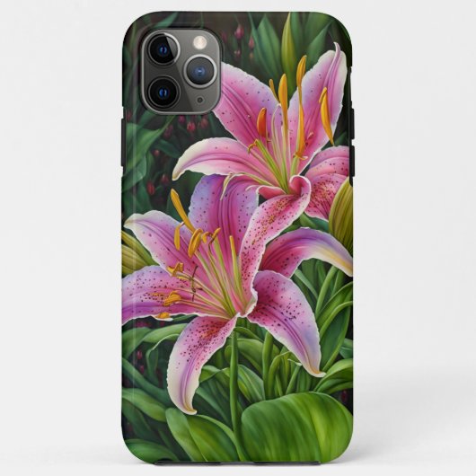 Rosa Blütengarten Art Phone Case (Rückseite)