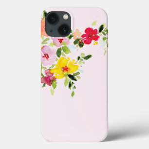 Rosa Blütengarten Wasserfarbe Case-Mate iPho iPhone Hülle