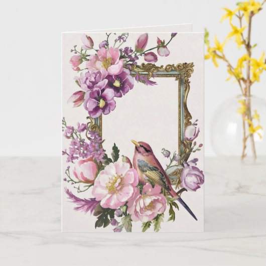 Rosa Blütengewächse Karte (Gelbe Blume)