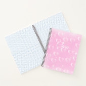 Rosa Blütenglanz und Herz Notizblock (Innenseite)