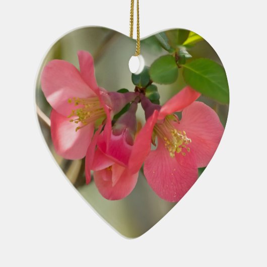 Rosa Blütenglühen Keramikornament (Rechts)