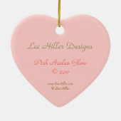 Rosa Blütenglühen Keramikornament (Hinten)