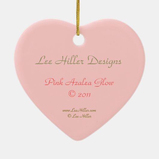 Rosa Blütenglühen Keramikornament (Hinten)