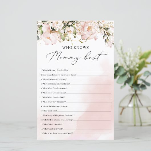 Rosa Blütengold, das das beste Spiel der Mama kenn (Stehend Vorderseite)