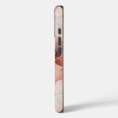 Rosa Blütengold Glitzer Letter Case-Mate iPhone Hülle (Rückseite / Links)