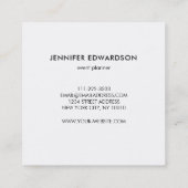 Rosa Blütengold-Profi Quadratische Visitenkarte (Rückseite)