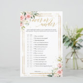 Rosa Blütengoldrahmen über oder unter dem Spiel (Stehend Vorderseite)