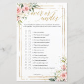 Rosa Blütengoldrahmen über oder unter dem Spiel (Vorderseite)