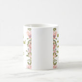 Rosa Blütengrün Happy Rentiment lustige Geschenke Kaffeetasse (Mittel)