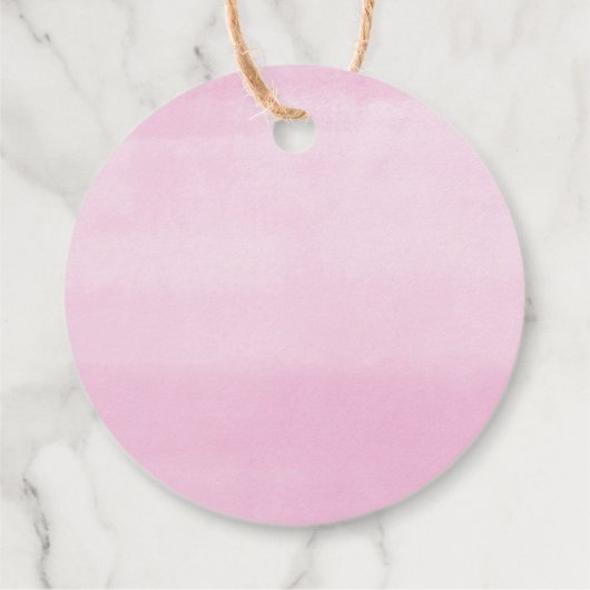 Rosa Blütengrün Sommer Frühling Blumen Geschenkanhänger (Rückseite)