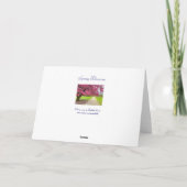 Rosa Blütengrüße Karte (Rückseite)