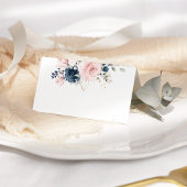 Rosa Blütenhochzeit der Navy Rose Platzkarte