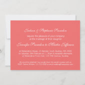 Rosa Blütenhochzeit Einladung (Rückseite)