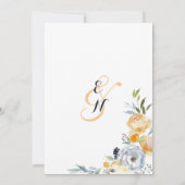 Rosa Blütenhochzeit Einladung (Rückseite)