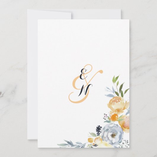 Rosa Blütenhochzeit Einladung (Rückseite)