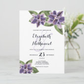 Rosa Blütenhochzeit Einladung (Stehend Vorderseite)