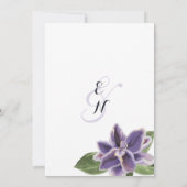 Rosa Blütenhochzeit Einladung (Rückseite)