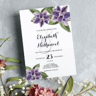 Rosa Blütenhochzeit Einladung