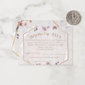 Rosa Blütenhochzeit R.S.V.P-Karte Mitteilungskarte (Vorderseite/Rückseite Beispiel)