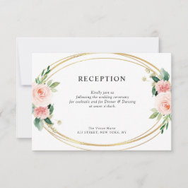 Rosa Blütenhochzeit RSVP Karte