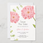 Rosa Blütenhochzeit Save The Date (Vorderseite)