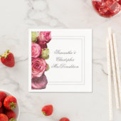 Rosa Blütenhochzeit Serviette (Beispiel)