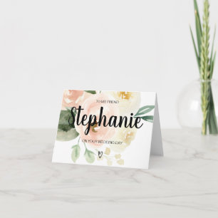 Rosa Blütenkarte für die Hochzeitskarte meines Fre Karte
